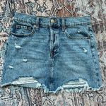 Aeropostale Denim Micro Skirt Distressed Jean Mini Skirt High Rise Size 4 Photo 1