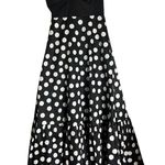 Anthropologie NWT  Hutch Dress Bow-Tie Strapless Midi Polka Dot Black White SZ 00 Photo 2