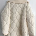 Calia by Carrie Calia Women's Oversized Quilted Jacket in Ivory size M NWT Photo 4