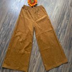 Coco Bianco Brown Wide Leg Corduroy Elastic Banded Pants | SMALL | Photo 1