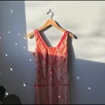 Gianni Bini Pink and orange beaded shift dress with a boho vintage flapper 20s vibe π₯ Photo 4