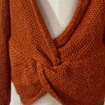 Blu Pepper Rust open back chunky sweater women's oversize medium knit twist back Photo 5