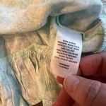 Abound  Womens Large Tank Top Ruffle Sleeveless‎ Blue Green Floral  Casual Top Photo 2