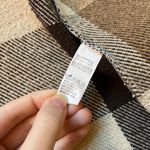 Brown Plaid Button Up Shacket Size S Photo 4