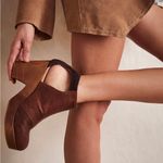 Free People Amber Orchard Clogs Two Tone Brown Leather Boho Classic Size 9.5/ 40 Photo 0
