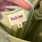 Peach Love California Elegant Green Ruched Dress Photo 3