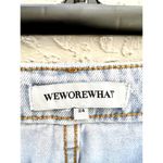 We Wore What Utility Straight Leg Denim Cargo Jeans Light Blue Women's Size 24 Photo 6