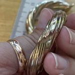 Boutique Twisted Silver Hoop Earrings Photo 3