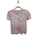 FOR THE REPUBLIC Pink Tie-Dye Heart Print Puff Sleeve Tee Women’s Size M Photo 3