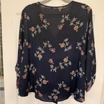 West Kei Floral Navy Blouse with Tie Front Photo 12