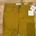 Habitual NWT  Almas Zip Skinny Jean Tapestry Yellow Mustard Slim Jeans Sz 26 Photo 9