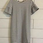 Kingdom & state  Black and Whited Striped Dress with Ruffled Short Sleeve. Size S Photo 0