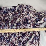 BeachLunchLounge  Top Womens‎ Medium Multi Button Down Semi Sheer Colorful Blouse Photo 8