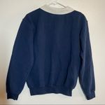 Vintage Morning Sun Topstitch Sweatshirt Collar Embroidery 90s Snowman Holiday M Blue Size M Photo 3