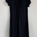 Fresh Produce  Emma Dress Woman’s Size S Black Ruching Short Sleeve Style 21484 Photo 0