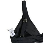 ANDIE NWT The Belmar Top Twisted V Neck Plunge Bikini Swim Removable Cup S Black Photo 6