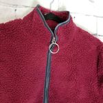 Ivory Ella  CHLOE FULL ZIP SHERPA JACKET CRANBERRY NWT M Photo 2