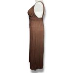 Tropical Escape Tropical Escapes Womens Maxi Dress Swimsuit Coverup Grecian Style Brown Large Photo 4