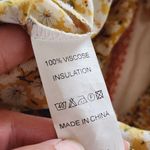 Alelly Mustard FloralHigh Waist Ruffle Mini Skirt Size Medium Photo 6