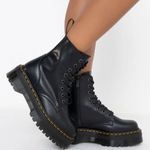 Dr. Martens  Jadon Hi Polished Smooth Flatform Boots Leather Black 6 Platform Photo 14
