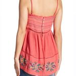 Ban Jara Pintuck Top Embroidered Coral Boho Tank Size S NWT Photo 5