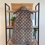 Athleta Whisper Metallic Velvet Insulated Quilted Vest Coffee House, XS Photo 6