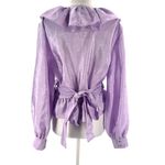 Stine Goya Carly Ruffle Wrap Blouse purple sz XL Photo 3