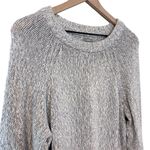 Aerie Women’s  American Eagle gray marled raglan pullover sweater size large Photo 1