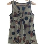Simply Vera, Vera Wang Simply Vera Vera Wang Blue Twist Front Dotted Sleeveless Tank Top S Photo 0