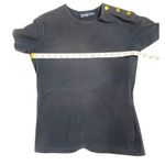 Ralph Lauren  T Shirt Size X- Small Navy Blue Short Sleeve Gold Buttons  86E Photo 2