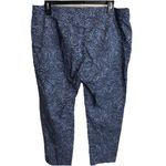 J Jill Womens Cropped Chino Pants Blue Paisley Print Cotton Blend Size 14 Photo 5