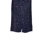 Vintage Blue Red Floral Corduroy Maxi Dress Womens Sz Large 80s Cottage Boho Photo 14