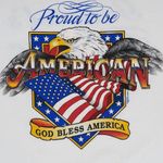 Hanes Vintage Y2K Proud to be American Bald Eagle Graphic T-Shirt Photo 1