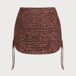 Berlook Leopard Print Cover up Skirt Brown Size M Photo 5
