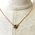 Avon vintage dainty rhinestone pendant necklace Gold Photo 1