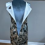 Ann Taylor  Silk watercolor midi length sleeveless dress 4 sheath lined white Photo 6