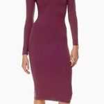 Aritzia Aritizia Babaton Contour Crew Longsleeve Midi Dress Grapevine NWOT Photo 0