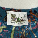 Peace‎ + Love Paisley Floral Velvet Burnout Dress Sz M Baroque Whimsy Glam New Blue Size M Photo 8