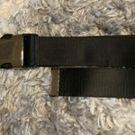 Forever 21 Silver Seatbelt Clasp Belt Black Photo 0