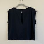 Johnny Was Calme by  Cut Out Back Boxy Top Black Size Large Photo 4