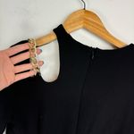 ZARA  Black Mini Dress Chain Cutout Sz Small Long Sleeve Dress Photo 11