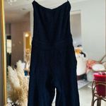 Free People  navy blue terry cloth jumpsuit strapless nwot Xs Photo 1