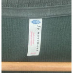 Free People FP Movement Green Waffle Knit Slouchy Henley Top M Ribbed Oversized Thumbholes Photo 5