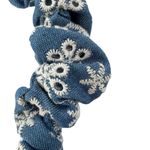 Nordstrom NWT Berry Denim Embroidered Boho Headband Blue Photo 4