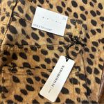 We Wore What Stiletto Slit Skinny Jeans in Cheetah Brown Photo 7