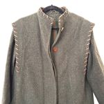 VINTAGE Virgin Wool Trench Coat Sz 44 (US 6/S) Green Photo 1