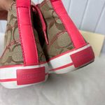 Coach Franca Signature C/Calf High-top Kaki/Pink Women's Size 6.5 Photo 5