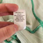 Robbie Bee Womens XS Green White Chevron Short Sleeve A-Line Midi Dress Spring Photo 12