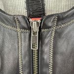 R&R Surplus Leather Vest Size Medium Womens Black/Brown Gray Cinch Waist Soft Black Photo 9