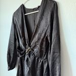 ZARA Black Satin Romper Size XS Photo 2